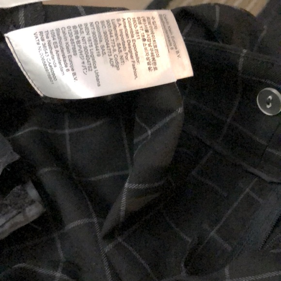 CALVIN KLEIN (12) Solid dress plaid ankle suit pants with large belt loops - Picture 10 of 16